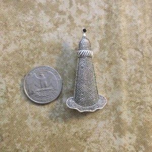 3/$25 ** Silver tone light house brooch pin